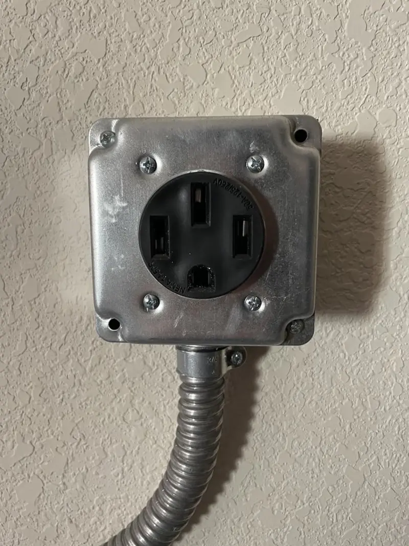 NEMA 14-50 outlet installed for Electrical Panel Upgrade in Timberville